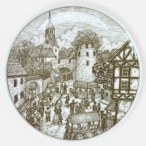 Vintage Collector Plate Niersteiner Weinfest Germany Hutschenreuther Porcelain